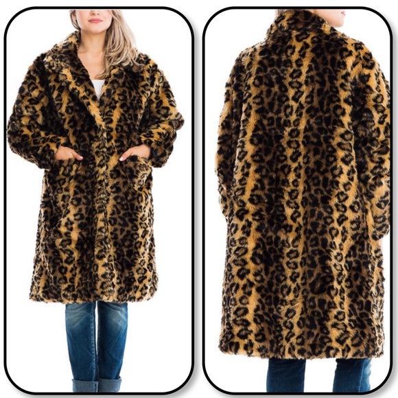 lovenushuz Jackets & Blazers - Cozy Leopard / Cheetah / Animal Print Teddy Coat